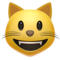 Smiling Cat Face With Open Mouth emoji on Apple
